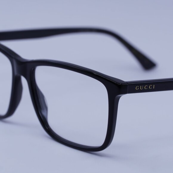 Gucci GG0407O 005 Eyeglasses Black 57mm Square Frame - Picture 7 of 9